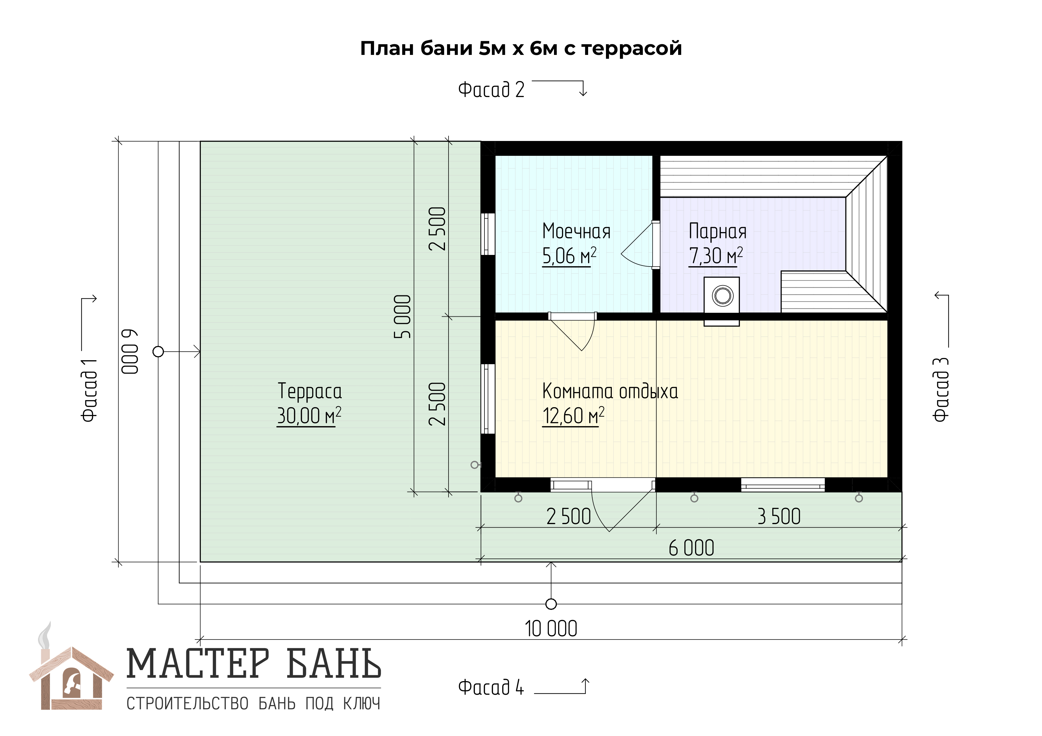Баня с террасой